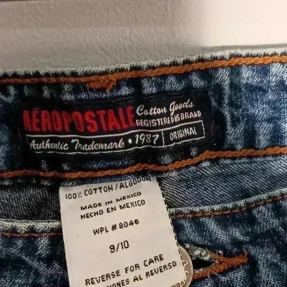 "AEROPOSTALE" Ladies medium washed cropped jeans‎ Size 9/10 - Picture 5 of 9